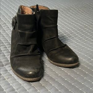 Black Dansko Ankle Boots with Buckle Detail